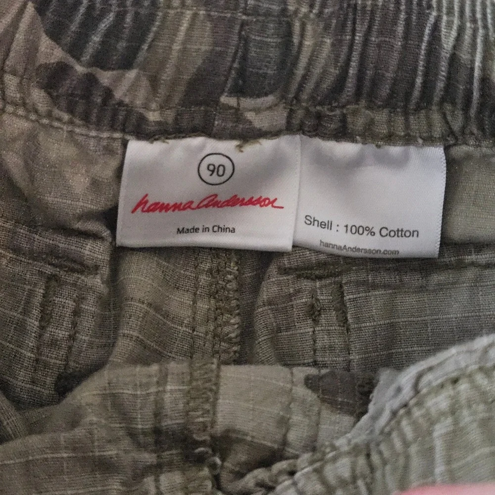 Hanna Andersson Cargo Shorts‎ Kids Size 3 Lot of 2  Black Camo Utility Summer